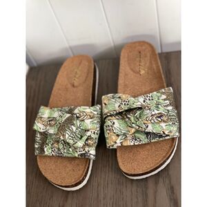 aerie Safari Animal Print Leopard Zebra Sandals 7 NEW no tag